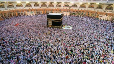 photo of people gathered at kaaba mecca saudi arabia